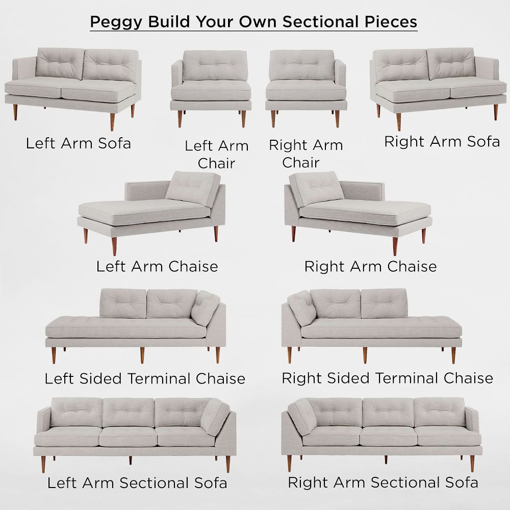 Build Your Own Peggy Sectional Pieces west elm United Kingdom